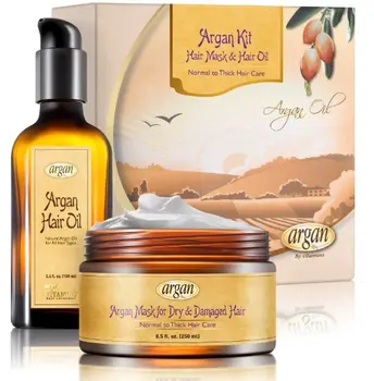 Deep Conditioner Argan Oil Kit Thick Dry Damaged Hair Type