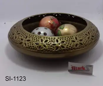 Iron Large Decorative Bowl In Br Look Iron Large Decorative Bowl In Br Look