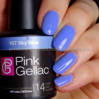 Sky Blue Gel Nails color157 sky blue private label professional gel nail polish gel polish uv