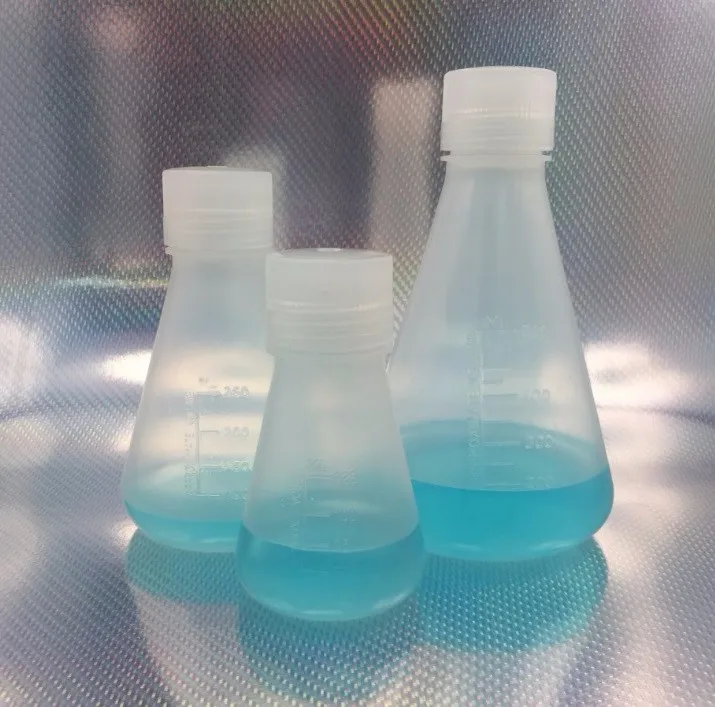 125ml Transparent Polypropylene Graduated Wide Neck Screw Cap Conical