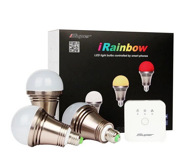 Smart Bulb With Gateway,Zigbee Smart Led Bulb Kit,E27 Led Bulb,Free App