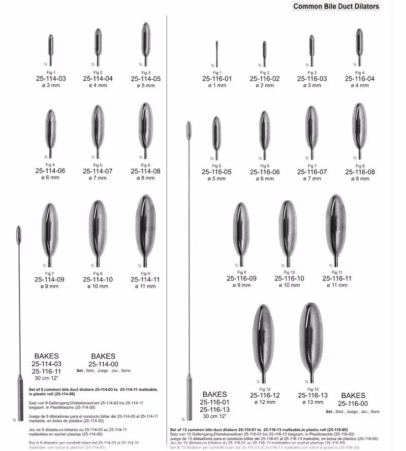 Common Bile Duct Dilators Gynecology & Obstetrics Instruments Buy