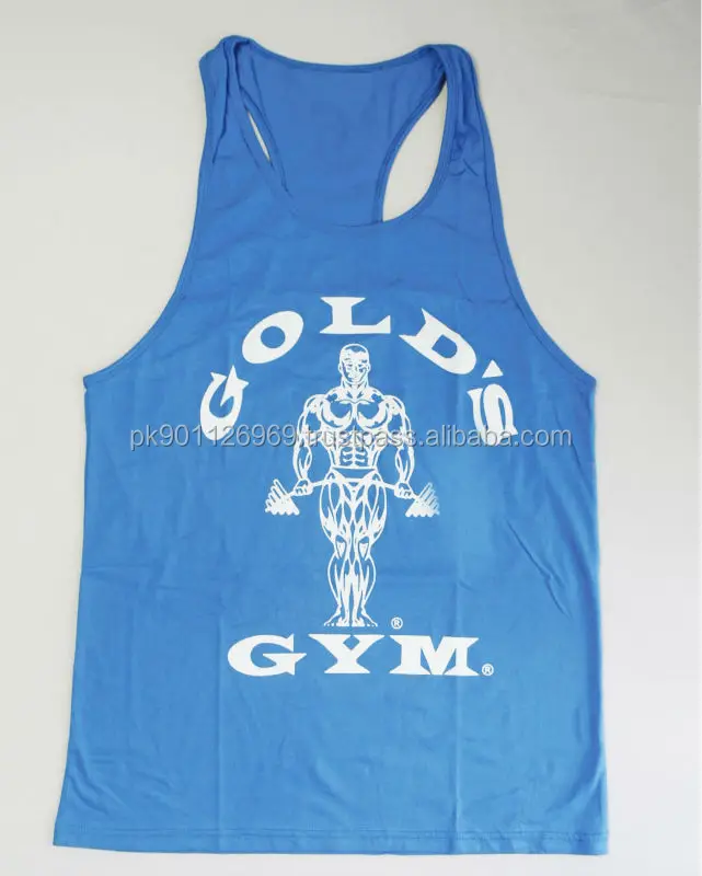 Gold Gym Stringer Vests Customt Back Bodybuilding Gym Singlet For Men