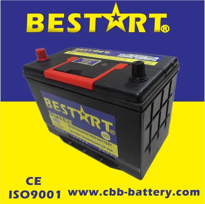 sealed maintenance free car battery 75D31R12V75Ah high quality