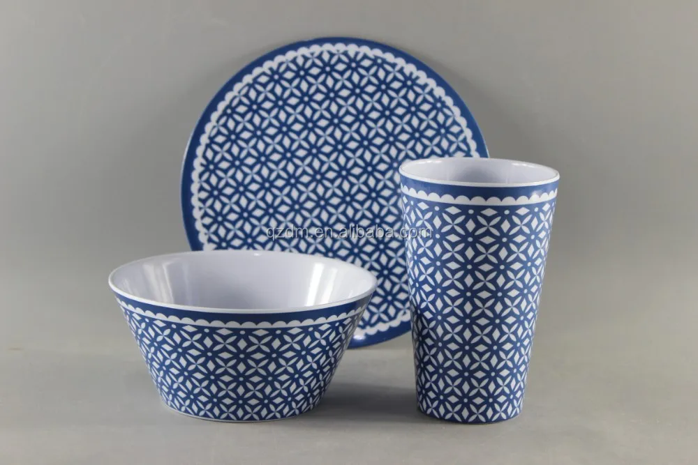 A5 Grade Melamine Dinner Set Of 3pcs