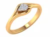 Wholesale 14kt Yellow Hallmark Gold Natural Diamond Stylish Pressure Setting Daily wear Ring for Woman's
