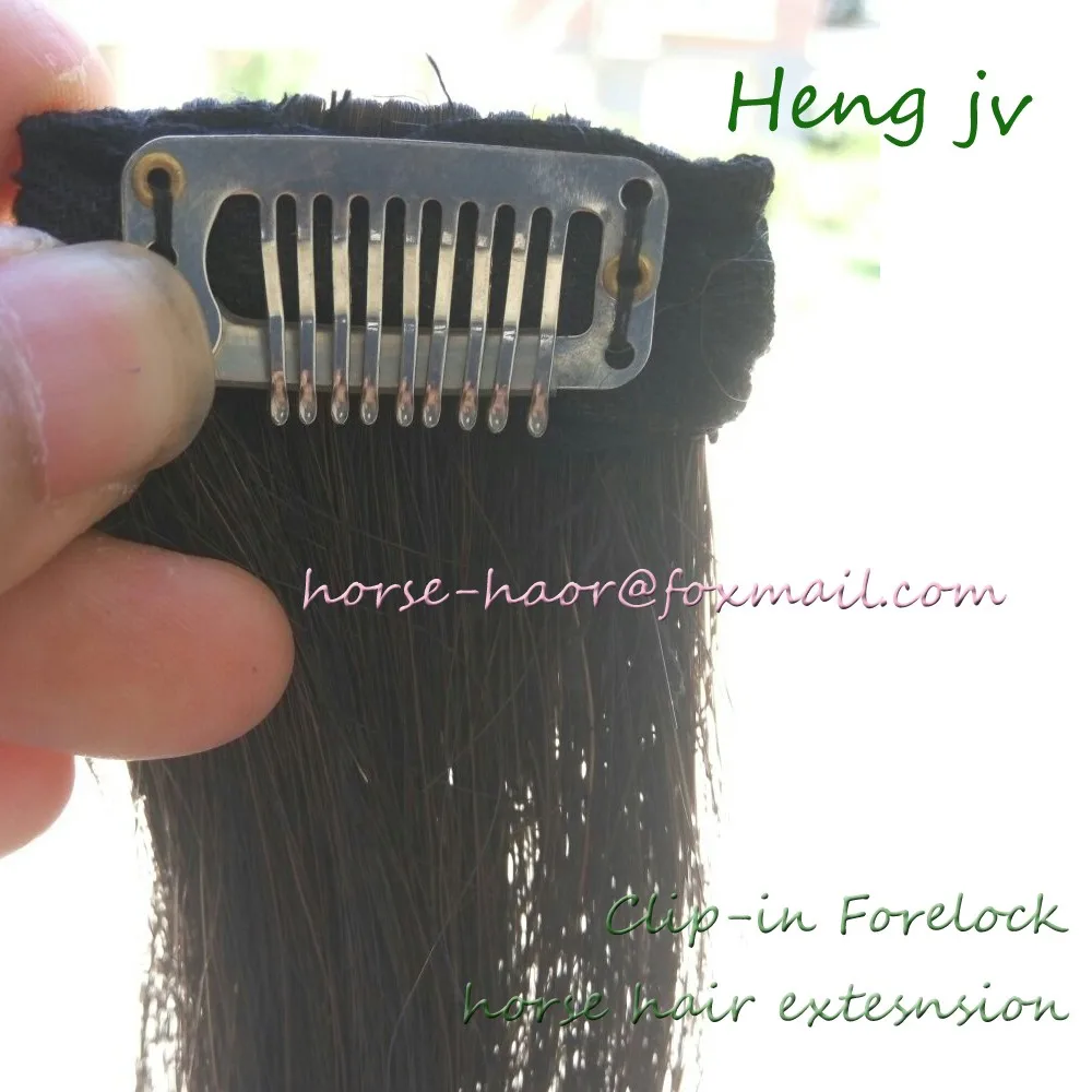 Wefted Horse Hair Extension Mane Hair Fake Tail For Horse Racing 18