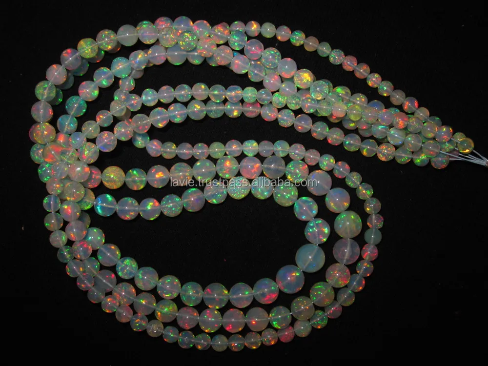 2.5-4 MM Fire Beads Welo Fire Wholesale Opal Lot 21 Cts CLOSEOUT SALE Natural Ethiopian Opal Smooth Round Beads
