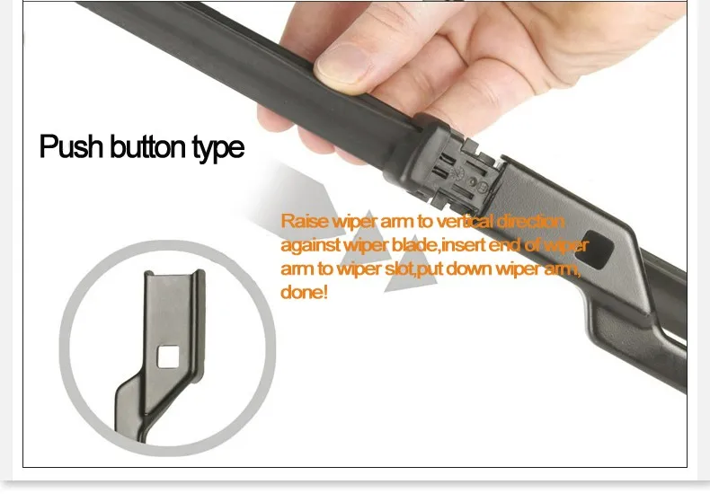 6mm Rubber Refill Tradtional Wiper Blade Replacement Framed Wiper Rubber 14"28" Teflon Coating