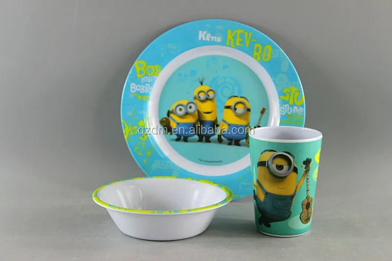100% Melamine Dinner Set For Kindergarten