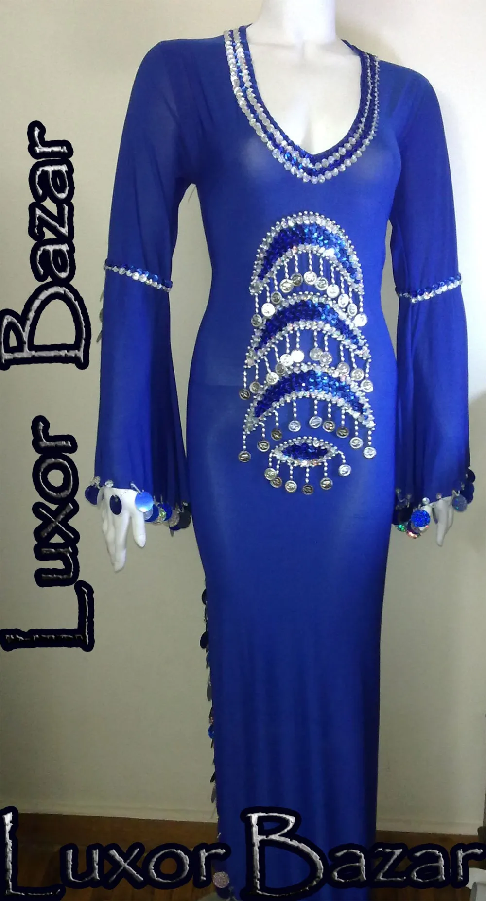 Oriental Egyptian Belly Dance Costume Saidi Dress Baladi Galabeya Fallahi Abaya S Bl 1 Buy