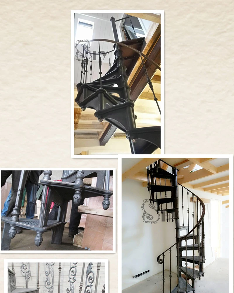 Hot Sale Cast Iron Spiral Stair Parts Used Spiral Staircase Wrought