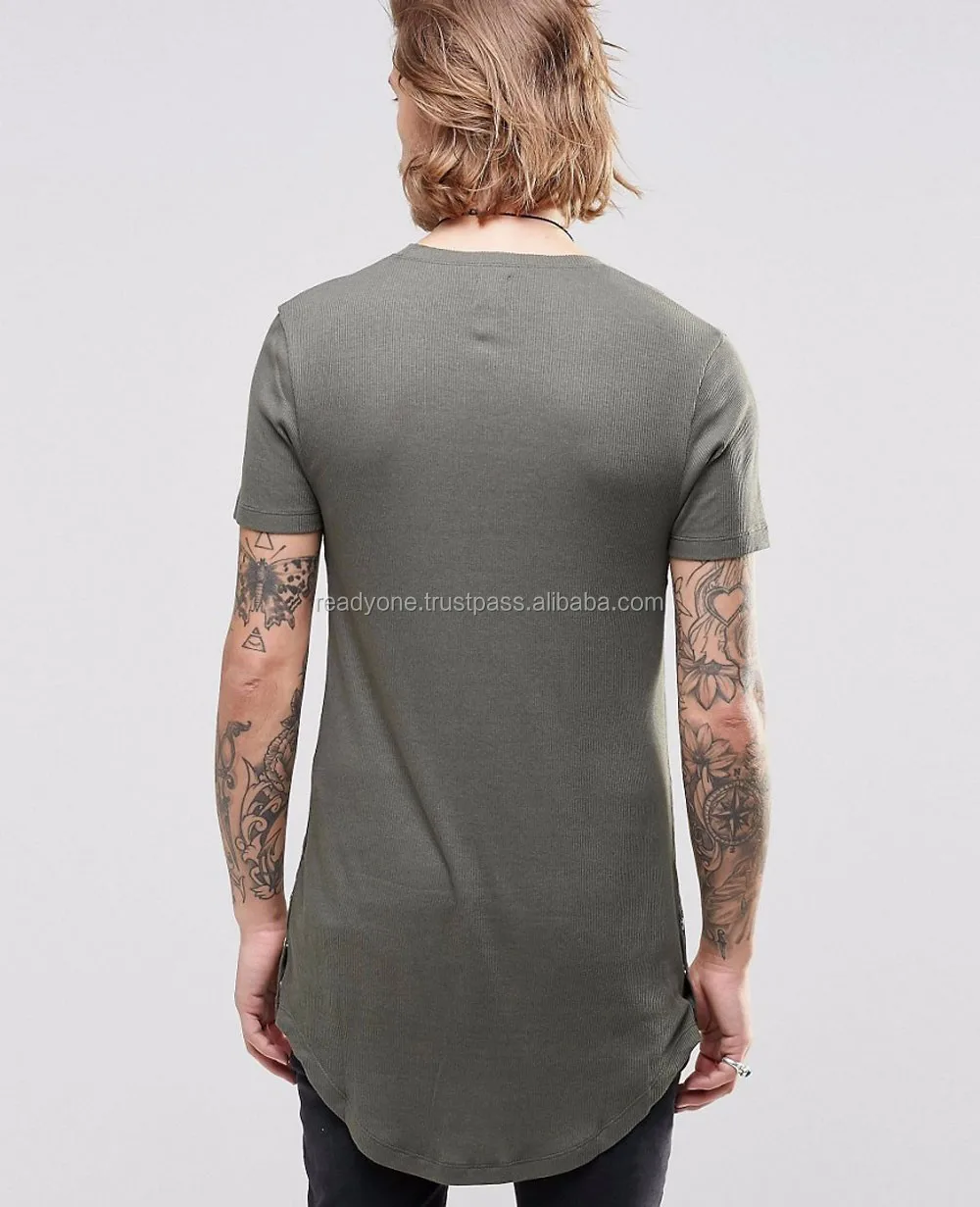 t shirt extra long homme