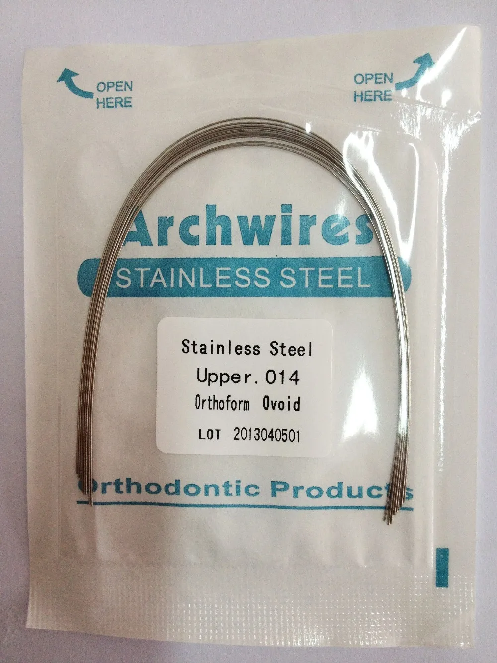 Reverse Curve Arcos De Nitinol Orthodontic Heat Arch Wire Tooth Color