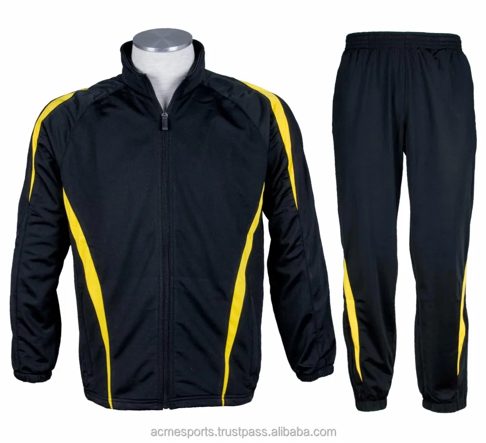 Чёрно-жёлтый спортивный мужской костюм KIPSTA