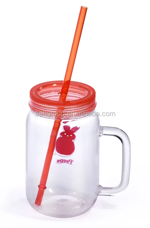 Clear Nice Plastic Drinking Mug With Straw Buy Bpa Free Straw Mug