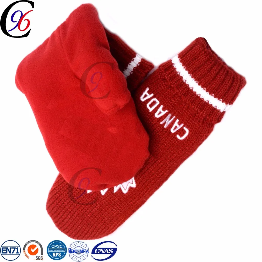Chengxing new style woven crochet wool cloth with soft nap winter outdoor keep warm polar fleece cheap knitted gloves