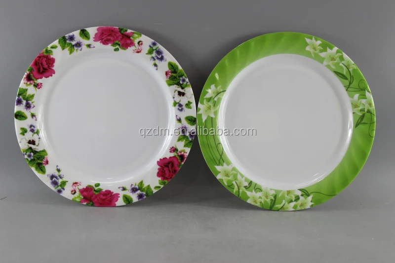 Western style Melamine Dinner Plate Plastic Deep Plate Set
