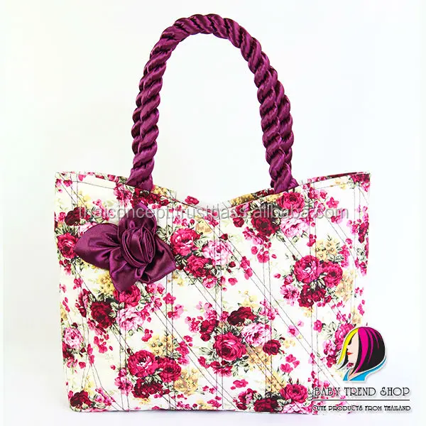 vintage floral tote bag