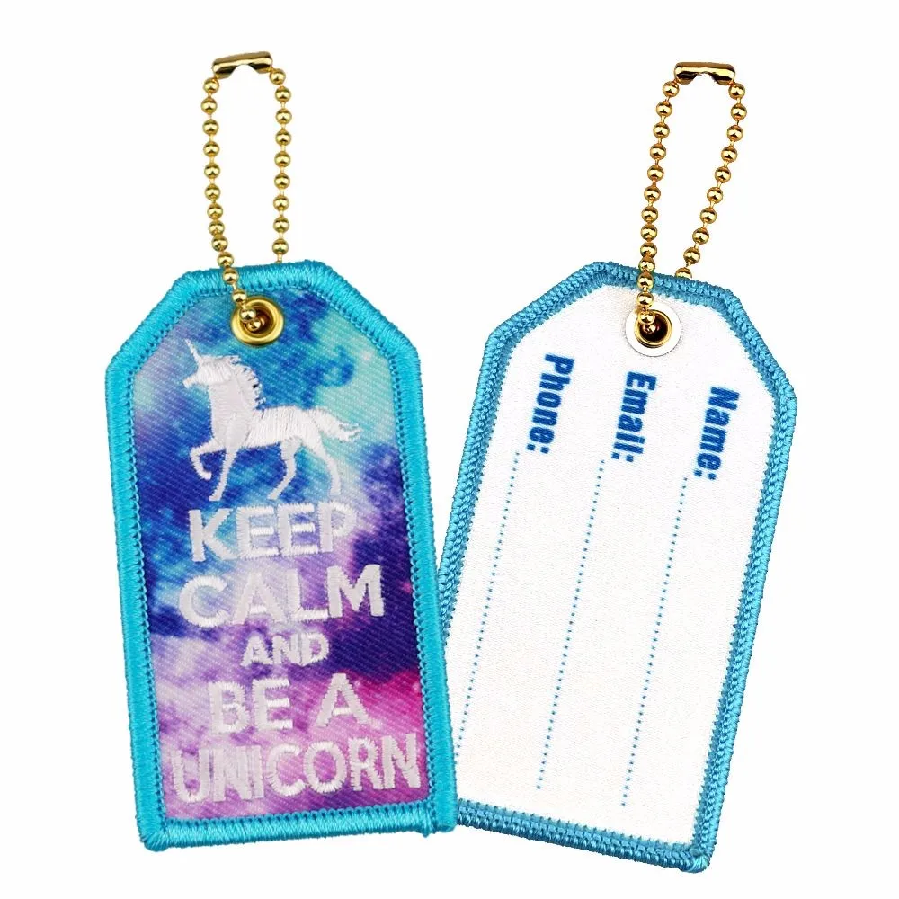 custom fabric luggage tags