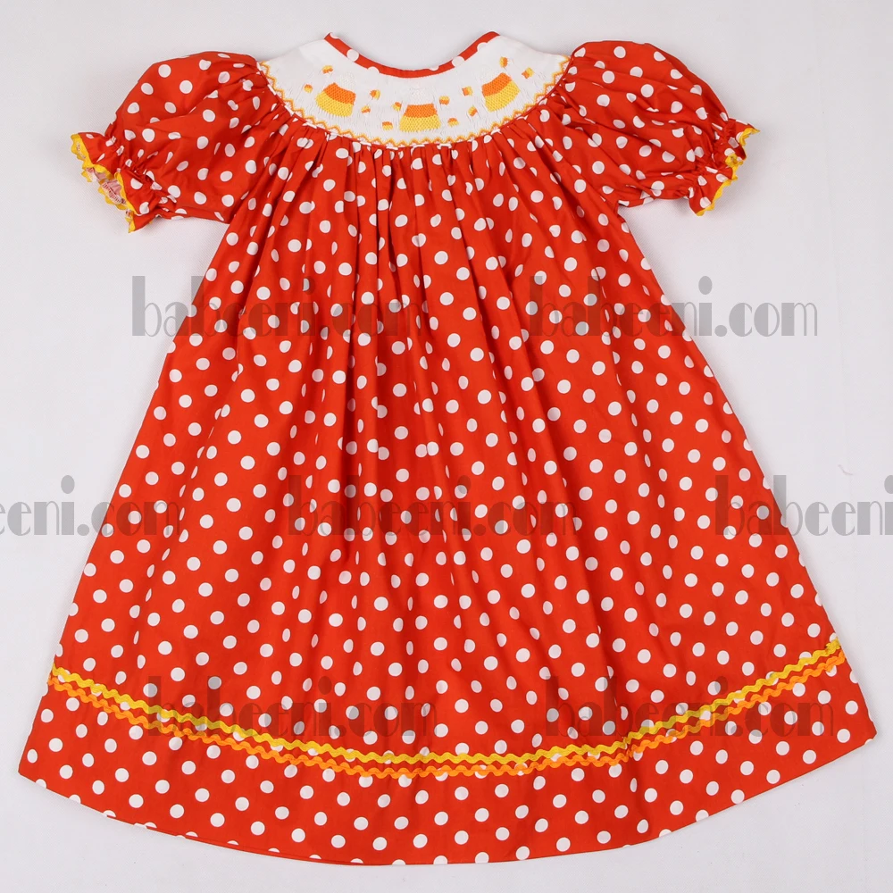 Redlet Smocked Geometrclassy Dresse Baby Dress Bb1941 Smock Dress