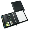 genuine black leather conference file folders / a4 conference folder with ring binders / 3 ring pocket presentation folders