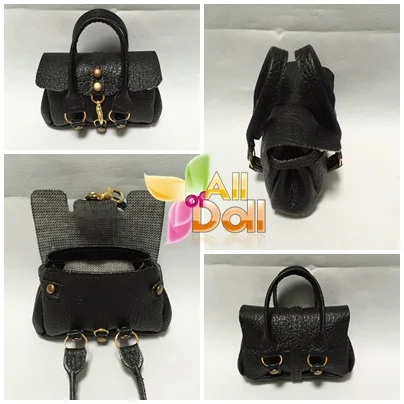 Dollhouse Miniatures Black Fashion Handbag for Blythe//Barbie//Pullip//Licca Doll