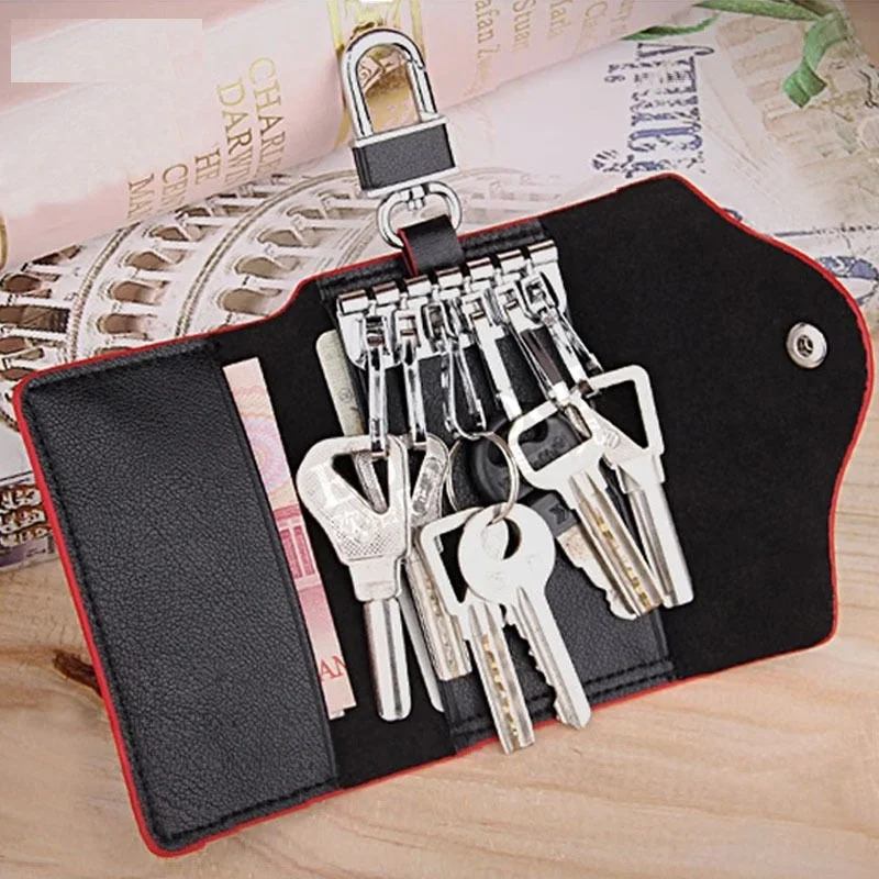 Leather Key Chain Pouch Bag Key Case Key Holder Wallets Key Bag Men Women Orange Leather Buy