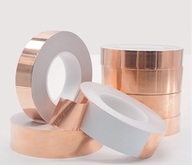 Acrylic Adhesive Back Thin Copper Foil Customized For Emi Shielding