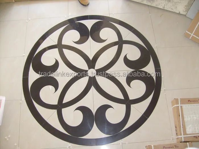 Rangoli Design Marble Inlay Flooring Stone Inlaid Art Work Rangoli Design Marble Inlay Flooring