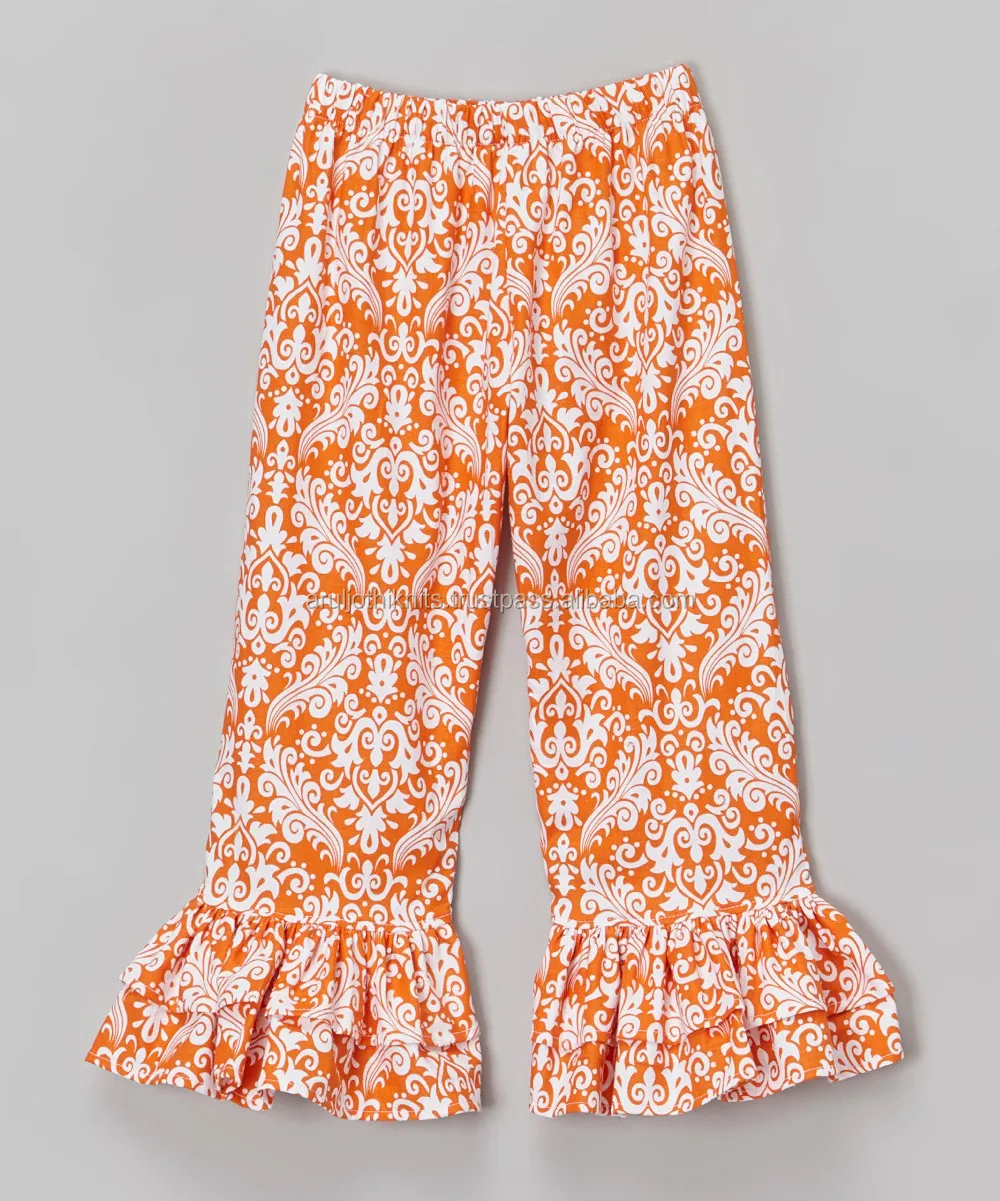 Girls Polka Dotted Triple Ruffle Pants Buy Baby Ruffle Pants,Ruffle