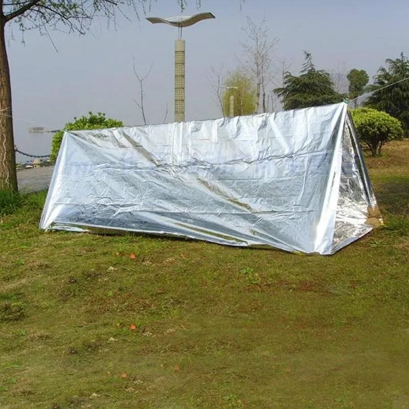 Emergency Survival Mylar Thermal Reflective Cold Weather Shelter Tube
