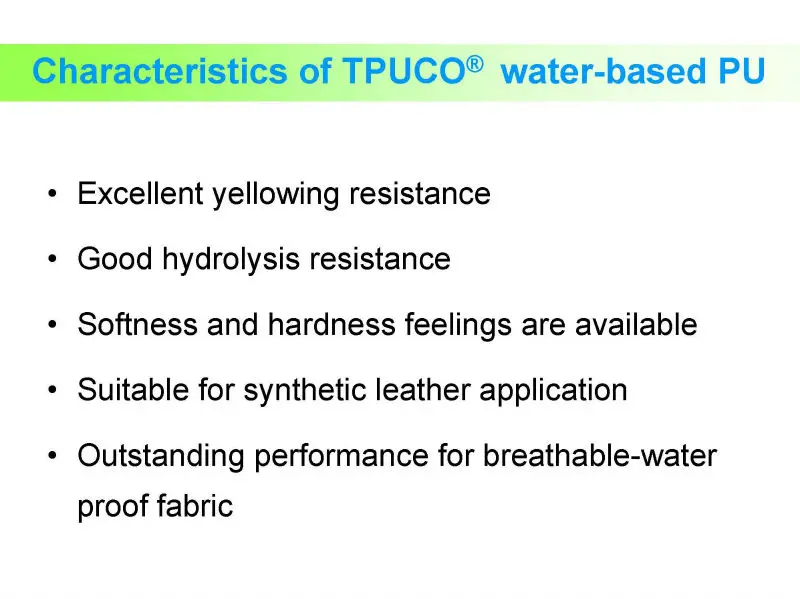 water based pu