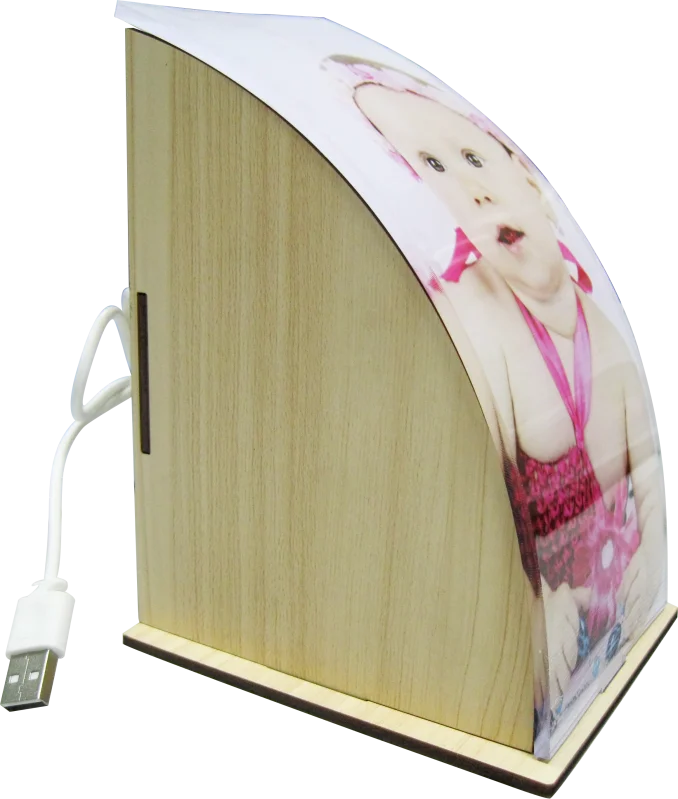 Personalised Fashion Wood Usb Desk Lamp With Your Own Image Buy Led