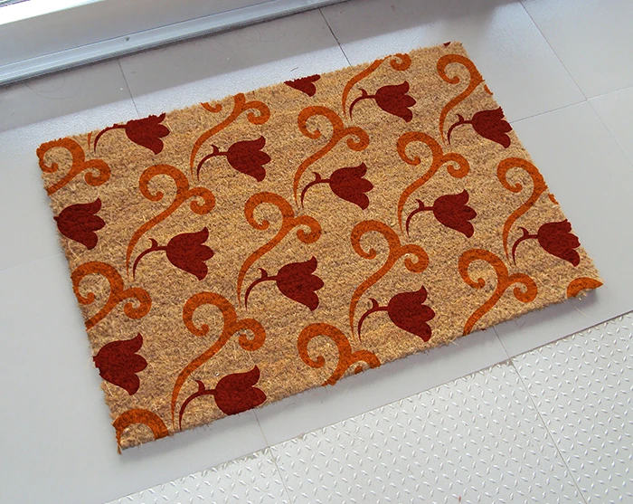 Door Mat PVC Backed Coir Doormat 70cm x 40cm mats