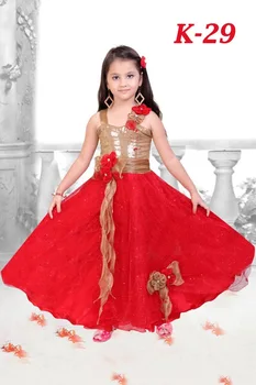 red colour gown design