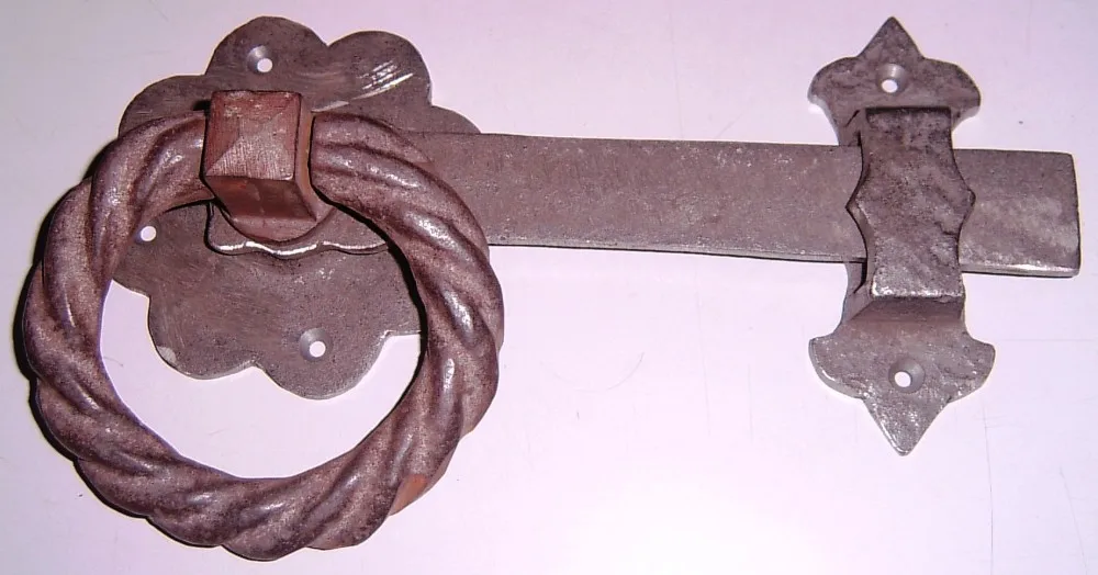 natural cast iron ring latch lock