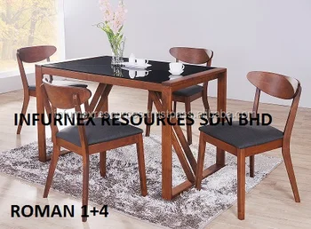 Roman Dining Set Gl Table Cafe Chair Room Roman Dining Set Gl Table Cafe Chair Room Furniture
