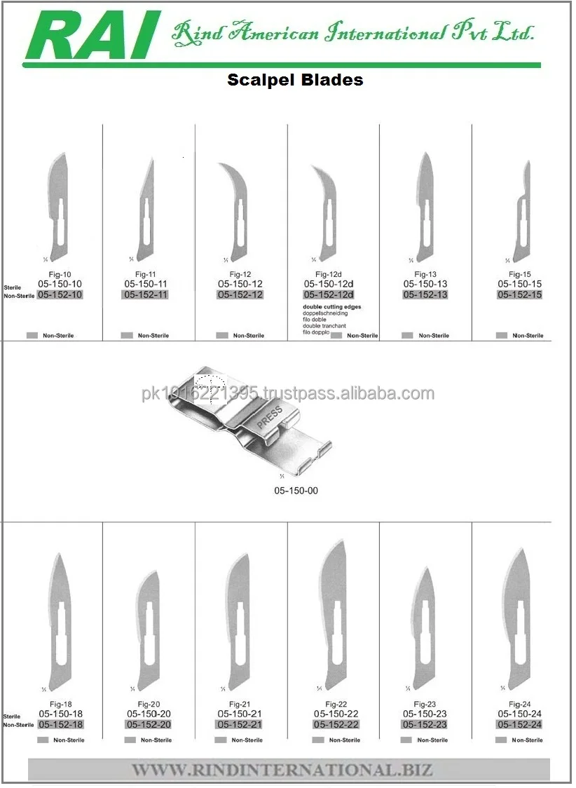 Sterile Disposable Surgical Scalpels Blade No 11 Buy Rai Surgical