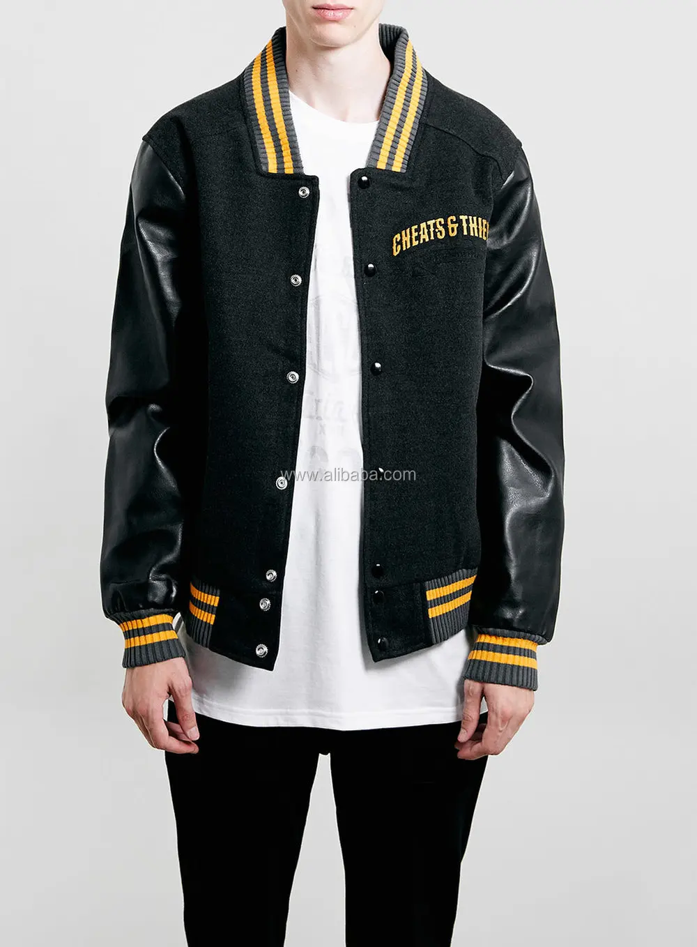 Download 2015 Latest Style College Jacket / Varsity Jacket Wool With Leather Sleeve - Buy College Style ...