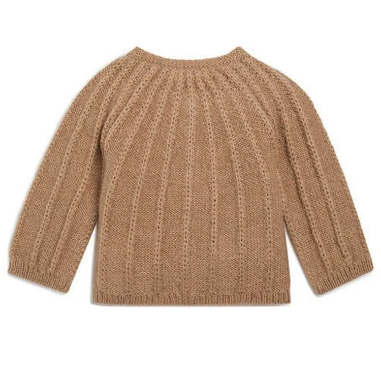 Fashion Style Buttons Down Girls Sweater Pockets Ladies Woolen Long Sleeve Kids Knitting Sweater