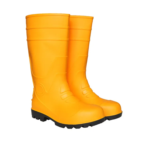 CE Certified Steel Toe Yellow PVC Safety Boots