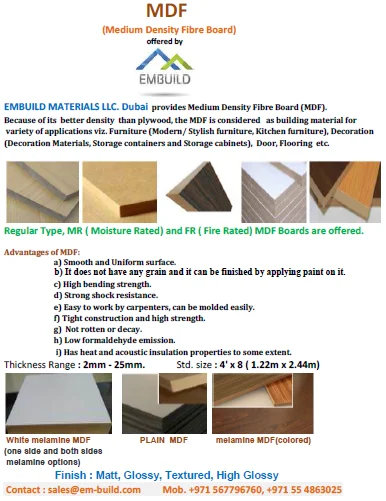 Mdf/plywood/marine Plywood - Dubai For Qatar/oman/bahrain/saudi Arabia ...