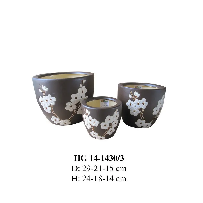 Outdoor Plant Pot / Small Ceramic Planter In Garden/ Hot Items For