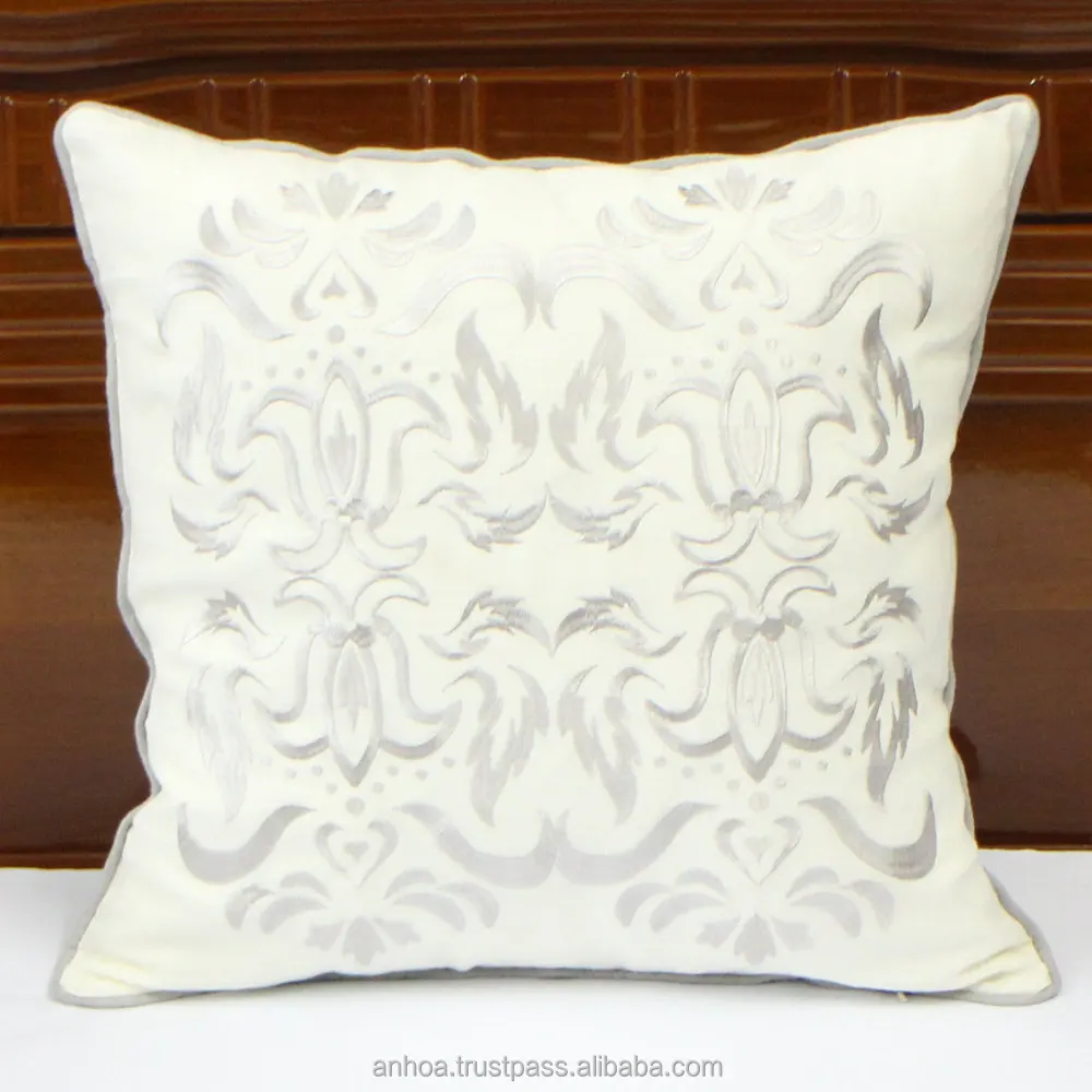 Embroidered Linen Decorative Cushion Cover Buy Handmade Embroidery