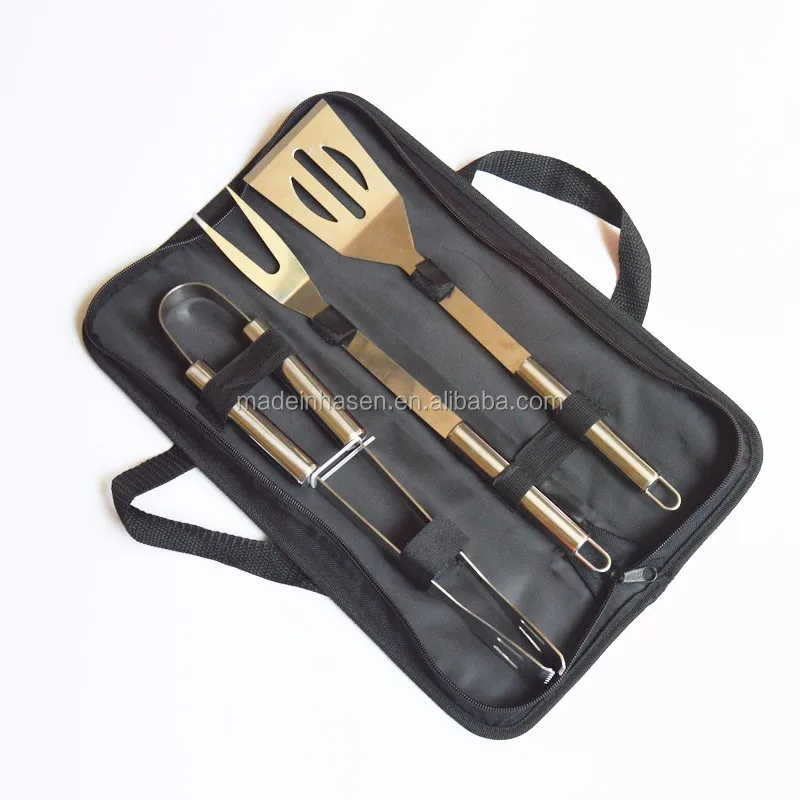 Amazon Sale Aluminum Case 3pc Stainless Steel Outdoor Bbq Tool Set Buy Outdoor Bbq Set