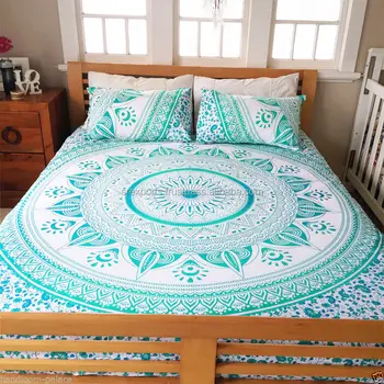 Mandala Throw Duvet Cover With Pillow Cases Indian Cotton Tapestry