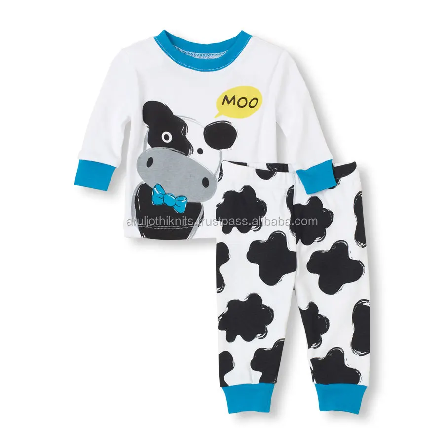 Baby Pajama Set With Cow Print Buy Kids Clothing Sets,Infant