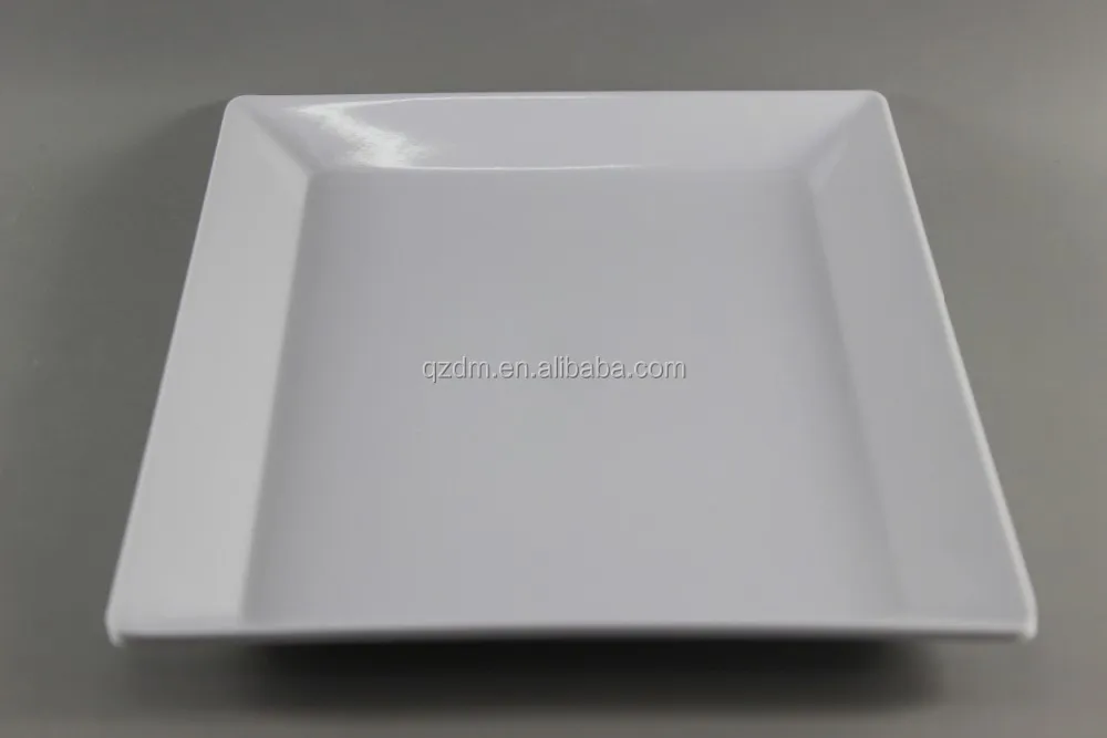 Blank White Melamine Rectangle Serving Tray For Buffet