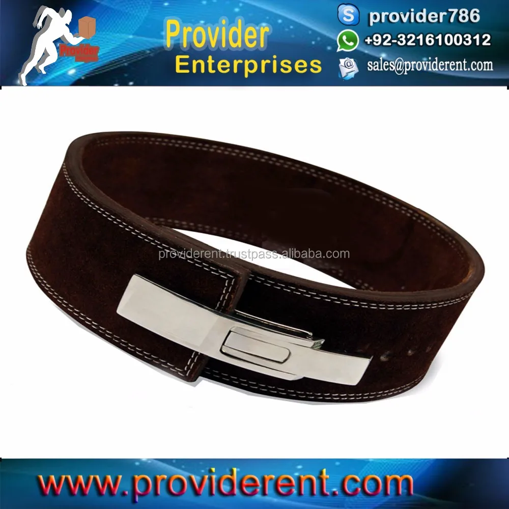 Lever Belt Blue Genuine Leather Powerlifting Men & Women Power Lifting